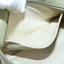 CELINE Hand Bag Leather Khaki Auth ti2319-19