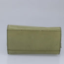 CELINE Hand Bag Leather Khaki Auth ti2319-9