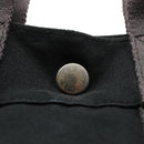 HERMES Fourre Tout PM Hand Bag Canvas Black Silver Auth ti2320-10