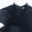 HERMES Fourre Tout PM Hand Bag Canvas Black Silver Auth ti2320-18