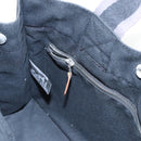 HERMES Fourre Tout PM Hand Bag Canvas Black Silver Auth ti2320-20