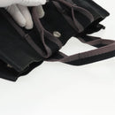 HERMES Fourre Tout PM Hand Bag Canvas Black Silver Auth ti2320-6