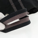 HERMES Fourre Tout PM Hand Bag Canvas Black Silver Auth ti2320-7