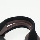 HERMES Fourre Tout PM Hand Bag Canvas Black Silver Auth ti2320-8