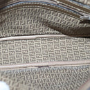 FENDI Zucchino Canvas Shoulder Bag Coated Canvas Brown Auth ti2336-11