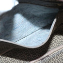 FENDI Zucchino Canvas Shoulder Bag Coated Canvas Brown Auth ti2336-12