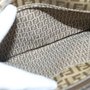 FENDI Zucchino Canvas Shoulder Bag Coated Canvas Brown Auth ti2336-22