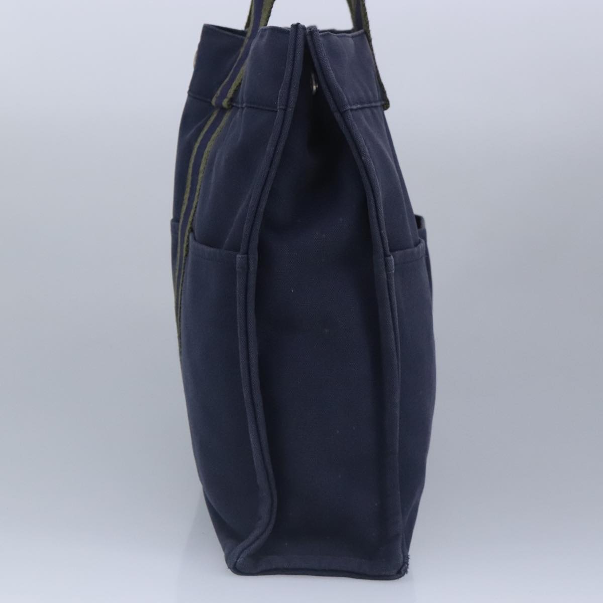 HERMES Fourre Tout MM Tote Bag Canvas Navy Auth ti2342