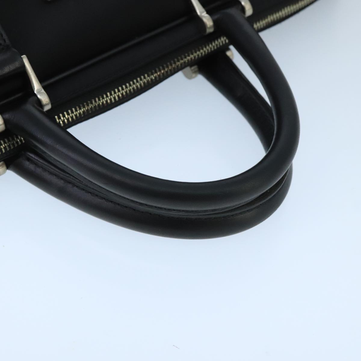 BURBERRY Business Bag Nylon Black Silver Auth ti2345