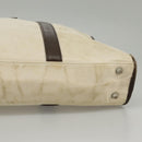 BURBERRY Black label Hand Bag Canvas White Silver Auth ti2347-19