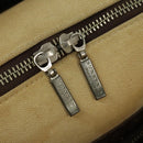 BURBERRY Black label Hand Bag Canvas White Silver Auth ti2347-28