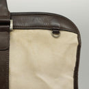 BURBERRY Black label Hand Bag Canvas White Silver Auth ti2347-15