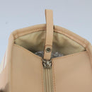 BURBERRY Tote Bag Canvas Leather Beige Ivory Silver Auth ti2348-10