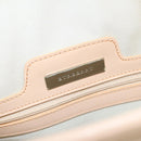 BURBERRY Tote Bag Canvas Leather Beige Ivory Silver Auth ti2348-11