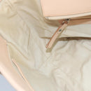 BURBERRY Tote Bag Canvas Leather Beige Ivory Silver Auth ti2348-18