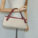 BURBERRY Blue Label Hand Bag Canvas Beige Red Auth ti2349-19