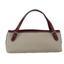 BURBERRY Blue Label Hand Bag Canvas Beige Red Auth ti2349-13