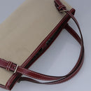BURBERRY Blue Label Hand Bag Canvas Beige Red Auth ti2349-6