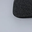 PRADA Pouch Wool Black Auth ti2350-15