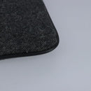 PRADA Pouch Wool Black Auth ti2350-16