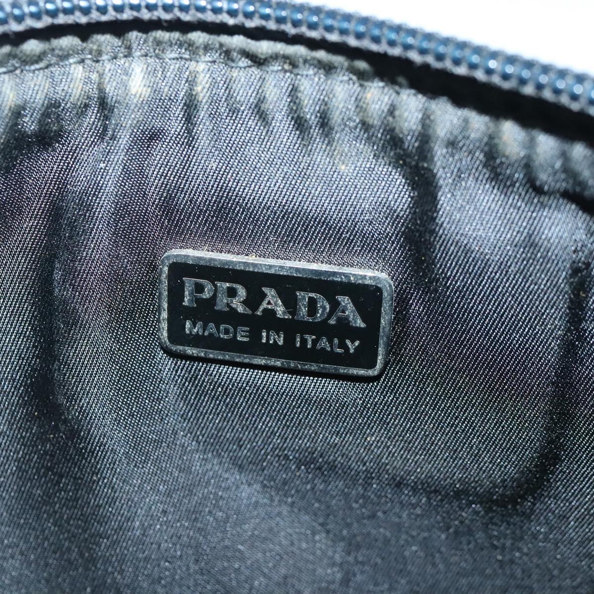 PRADA Pouch Wool Black Auth ti2350