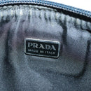 PRADA Pouch Wool Black Auth ti2350-9