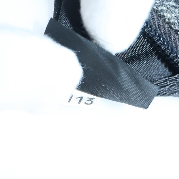 PRADA Pouch Wool Black Auth ti2350