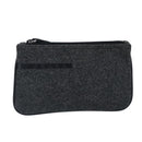 PRADA Pouch Wool Black Auth ti2350-1