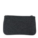 PRADA Pouch Wool Black Auth ti2350-2