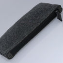 PRADA Pouch Wool Black Auth ti2350-5