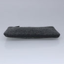 PRADA Pouch Wool Black Auth ti2350-6