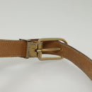 Christian Dior Honeycomb Canvas Shoulder Bag PVC Leather Beige Gold Auth ti2353-11