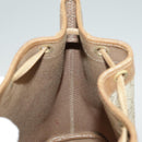 Christian Dior Honeycomb Canvas Shoulder Bag PVC Leather Beige Gold Auth ti2353-19