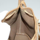 Christian Dior Honeycomb Canvas Shoulder Bag PVC Leather Beige Gold Auth ti2353-20