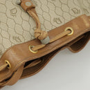 Christian Dior Honeycomb Canvas Shoulder Bag PVC Leather Beige Gold Auth ti2353-8
