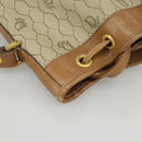 Christian Dior Honeycomb Canvas Shoulder Bag PVC Leather Beige Gold Auth ti2353-14