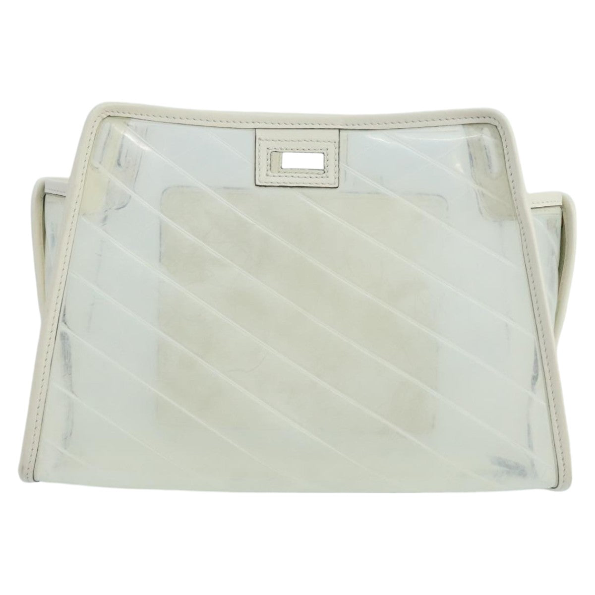 FENDI Bag Cover Vinyl Clear White Auth ti2354