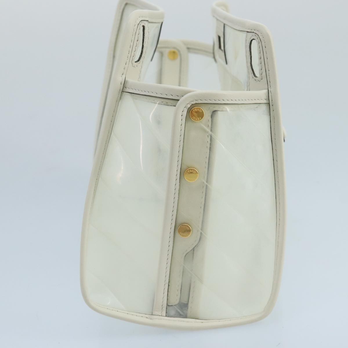 FENDI Bag Cover Vinyl Clear White Auth ti2354