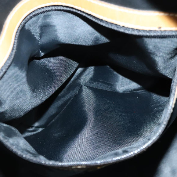 FENDI Pecan Canvas Boston Bag Coated Canvas Khaki Brown Auth ti2355