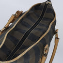 FENDI Pecan Canvas Boston Bag Coated Canvas Khaki Brown Auth ti2355-6