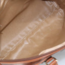BALLY Hand Bag Coated Canvas Gold Brown Auth ti2357-12