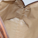 BALLY Hand Bag Coated Canvas Gold Brown Auth ti2357-18