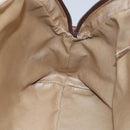 BALLY Hand Bag Coated Canvas Gold Brown Auth ti2357-19