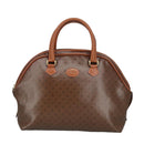 BALLY Hand Bag Coated Canvas Gold Brown Auth ti2357-13