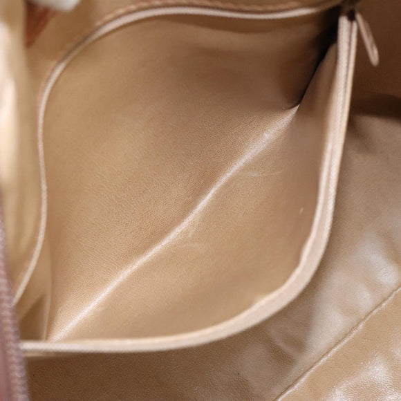 BALLY Hand Bag Coated Canvas Gold Brown Auth ti2357