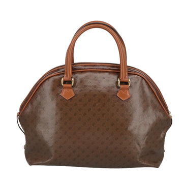 BALLY Hand Bag Coated Canvas Gold Brown Auth ti2357 - 0