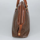 BALLY Hand Bag Coated Canvas Gold Brown Auth ti2357-4