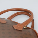 BALLY Hand Bag Coated Canvas Gold Brown Auth ti2357-8