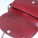 BALLY Shoulder Bag Leather Wine Red Auth ti2361-11