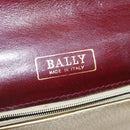 BALLY Shoulder Bag Leather Wine Red Auth ti2361-17